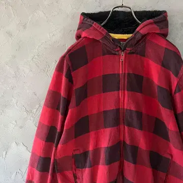 NAUTICA JEANS CO 후드티 풀 집업 체크 무늬 IW12