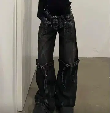 Y2K 헤이세이 라메 데님