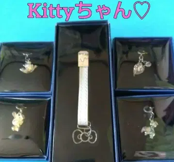 레트로 팝 키티 실버 925 참 포함 스트랩 세트