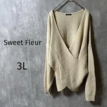 4310 [ Sweet Fleur ] 카슈쿨 니트 빅 사이즈 3L 베이지