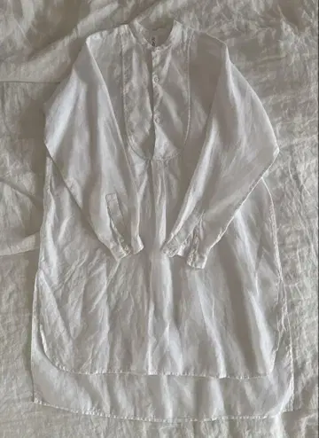 단품 할인 불가 RARA 앤티크 린넨 노카라 셔츠
