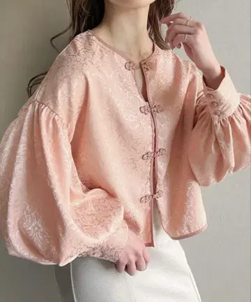 자카드 차이나 루즈 셔츠