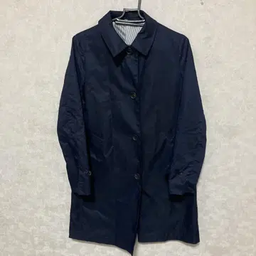 무인양품 MUJI 스텐카라 코트 네이비