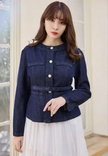 New Classic Belted Denim Jacket