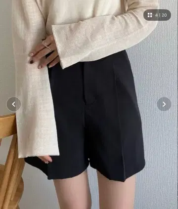 callautia 하이웨스트 숏팬츠 블랙
