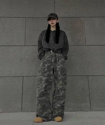 AVANDRESS 사이드 빅 카고 팬츠 CAMO XS
