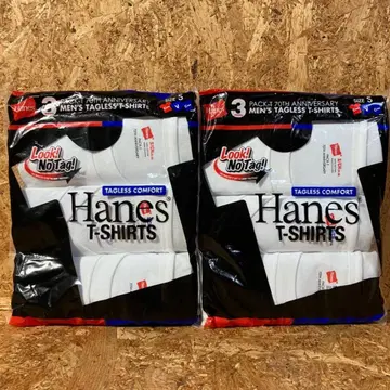 Hanes 70주년 기념 3팩 티셔츠 S 2세트