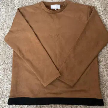 ABARHOUSE 스웨이드풍 브라운 긴팔 티셔츠