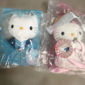 헬로키티 기모노 봉제 인형 세트
