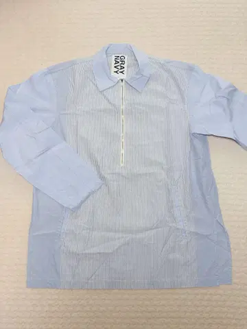 GRAY NAVY JOURNAL STANDARD 지퍼 풀오버 셔츠
