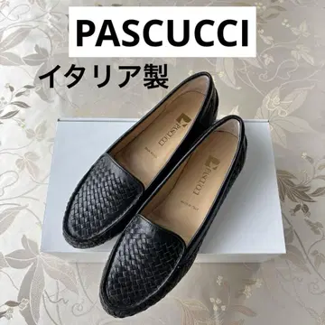 파스쿠치 PASCUCCI 로퍼 메쉬 가죽 36 블랙