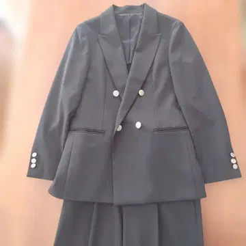 AOKI LES MUES 세탁 가능한 여성 수트 W 자켓 + 와이드 팬츠