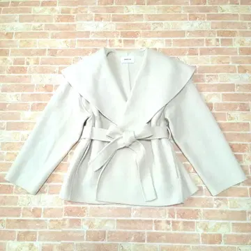 프레이 아이디 숄카라 숏 리버 코트 사이즈 1 화이트