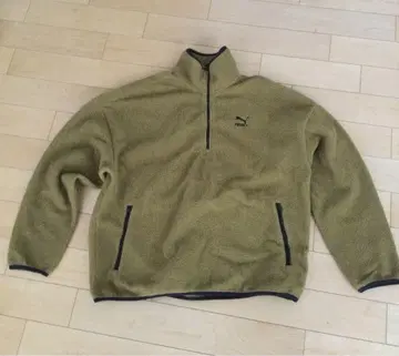 PUMA 라이트 브라운 플리스 자켓 L