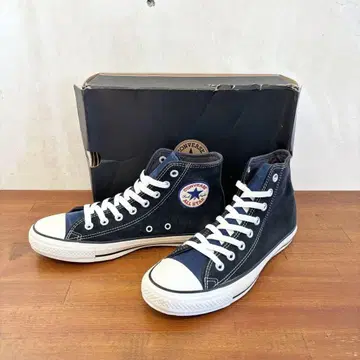 새상품급 컨버스 x 쉘 올스타 25.5cm 스웨이드 블랙 x 네이비