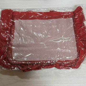 [미사용 새상품] 자카마트 이타백 A3 프릴 토트백 와인 레드