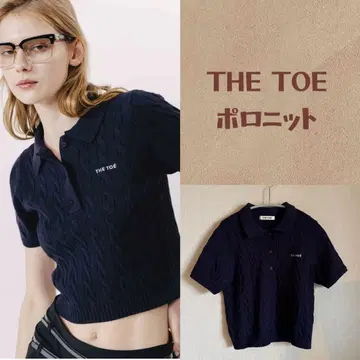 THETOE 완판 로고 폴로 니트