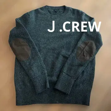 [ 가격 인하 ] J.CREW 엘보 패치 네프 니트 다크 그린 S
