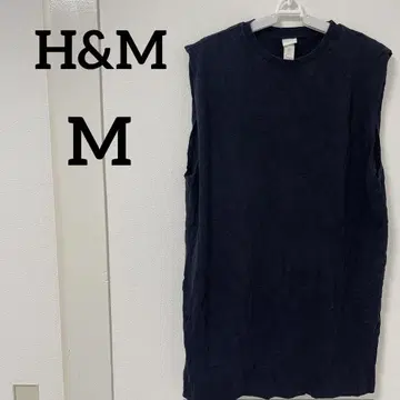 새상품급 H&M [ M ] 네이비 슬리브리스 티셔츠 원피스 봄/여름