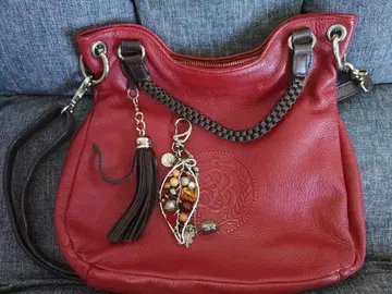 무료배송 여성용 백 소가죽 와인 레드 가방 덤 참 포함