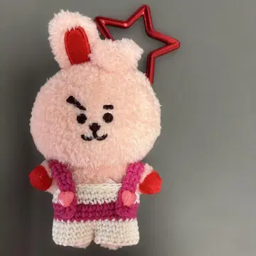 COOKY 토끼 디자인 봉제 인형 빨간색