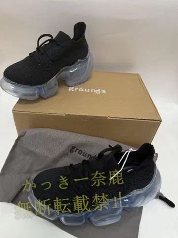 인기 grounds 블랙 경량 통기성 스니커즈 EU37