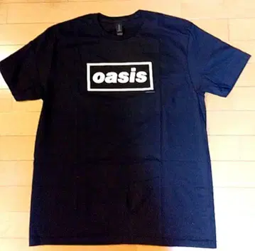 정품 oasis 로고 T셔츠 블랙 L사이즈