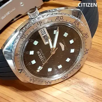 시티즌 세븐스타 다이버 야광 AT 남성용 손목시계 작동 정크 판매