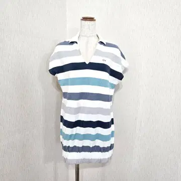 라코스테 보더 피케 셔츠 V넥 튜닉 기장 (38) 일본제 반팔