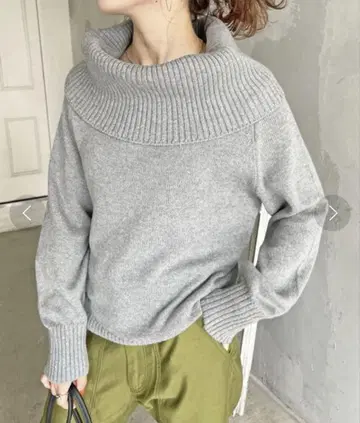 택 포함 미사용 새상품 Spick & Span 오프숄더 니트 풀오버