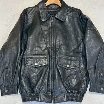 90s 플라이트 자켓 A-2 소가죽 가죽 자켓 L 사이즈 남성용 블랙