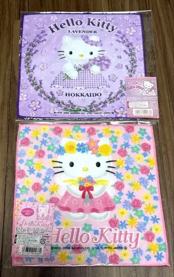 꽃집 한정판 Hello Kitty 헬로키티 미니 타월 홋카이도 라벤더