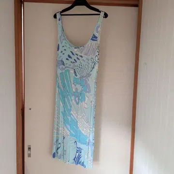 EMILIO PUCCI 슬리브리스 롱 원피스 스카이블루 보라색