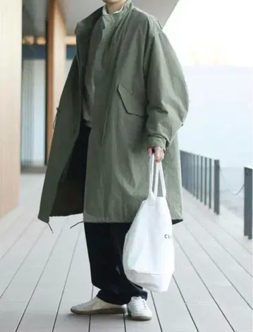 MUJI Labo 무지 라보 발수 스탠드 카라 코트 모즈 코트