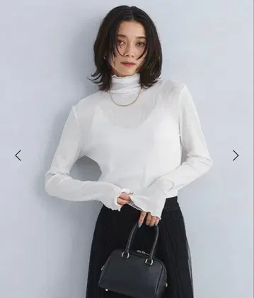 하이 트위스트 리브 터틀넥 티셔츠 2