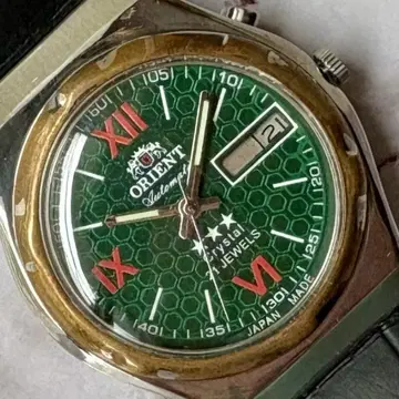 오리엔트 오버홀 완료 데이데이트 자동 와인딩 빈티지 70S 그린