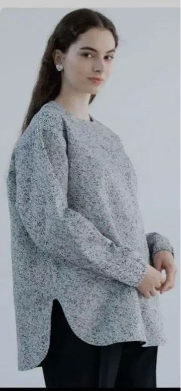 오가 ohga 자카드 상의 그레이
