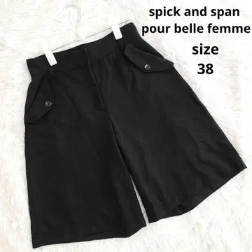 spickandspan/스픽 앤 스팬 울 하프 팬츠 숏팬츠 블랙