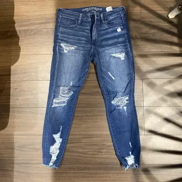 AMERICAN EAGLE 스키니 데님 데미지 가공