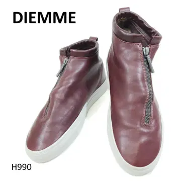 디에메 하이컷 스니커즈 집업 버건디 42 가죽 26