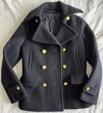 UNITED ARROWS 피 코트 더블 브레스트 네이비