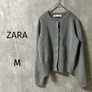 4311 [ ZARA/자라 ] 니트 가디건 긴팔 실버 버튼 M