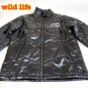 [ 빅 사이즈 ] wild life 퀼팅 나일론 자켓 광택 광택
