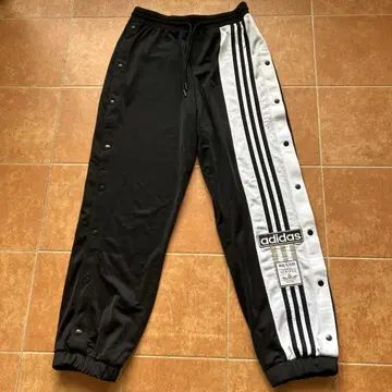 adidas 조거 팬츠 사이드 버튼 블랙