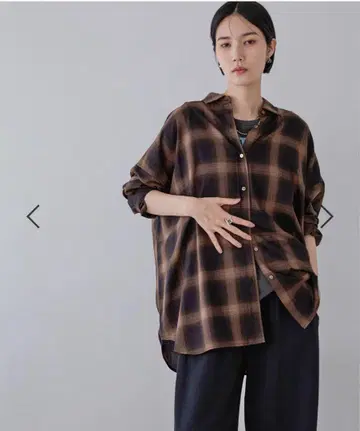 모듬 체크 셔츠 LS 브라운