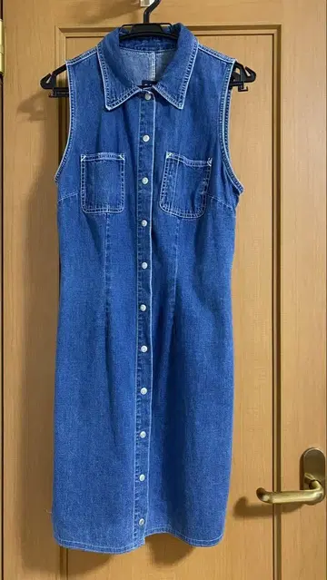 GAP 데님 슬리브리스 원피스