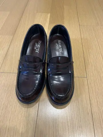 HARUTA 다크 브라운 힐 로퍼 24.5cm