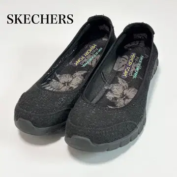 새상품급 스케쳐스 메모리폼 슬립온 레이스 블랙 24.5