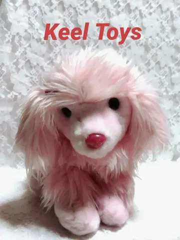 Keel Toys 봉제 인형 강아지 핑크 푸들