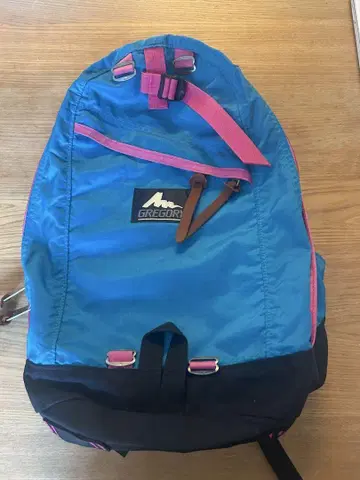 GREGORY 백팩 (구 로고) USA제 파랑/블랙/핑크